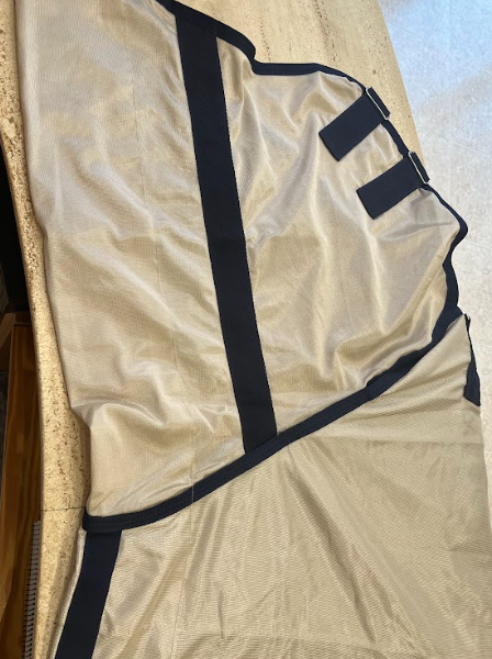 MANTA ANTIMOSCAS CON CUBRECUELLO 125 CM BRONZE/MARINO